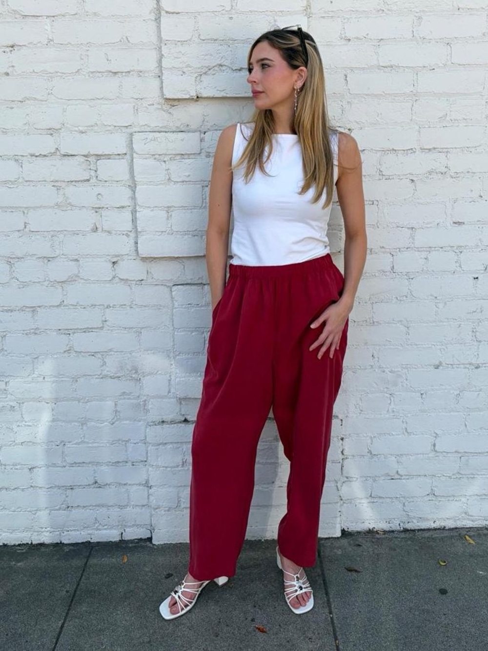 Vintage 90s City Silk classy red Silk Pant L
#festival #holiday #winter